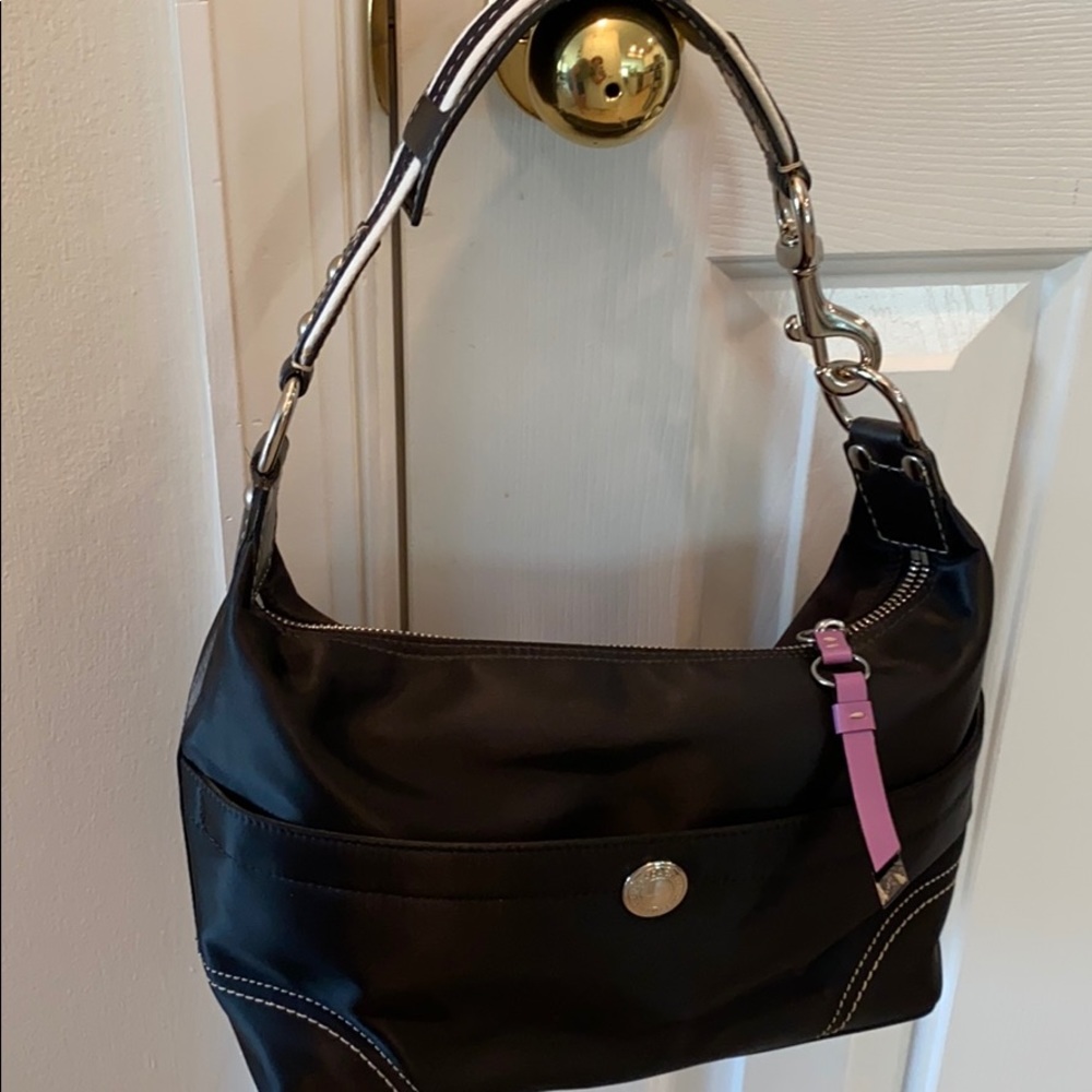 Nylon Black Coach Purse